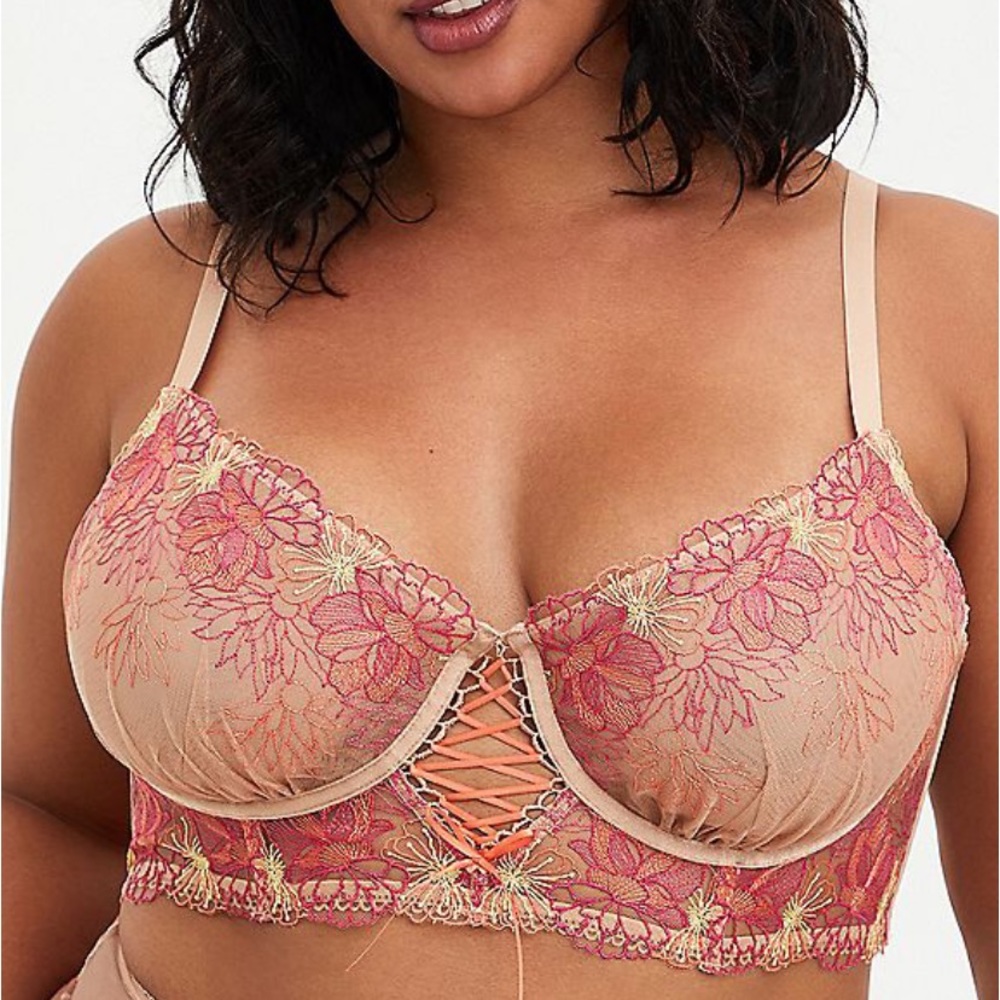 Torrid Embroidered Underwire Longline Bralette